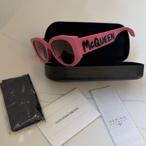 Alexander McQueen Bold Pink Sunglasses